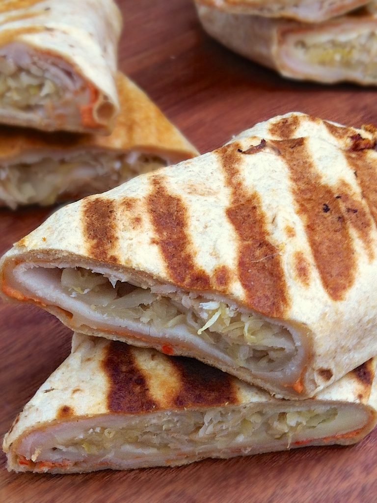 Grilled Turkey Reuben Wraps